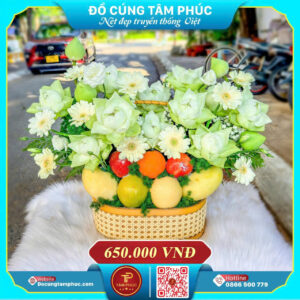 Đồ lễ viếng cô Sáu đơn giản Hoa Sen